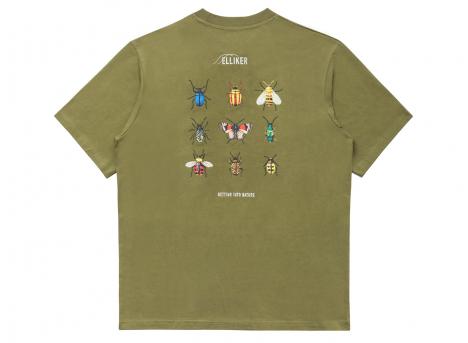 Elliker Rill Bug Print Tshirt Khaki NS40155
