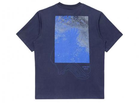 Elliker Rill Hand Print Tshirt Navy