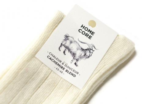 Homecore Cashmere Blend Socks Neutral Wheat