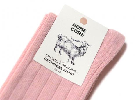 Homecore Cashmere Blend Socks Pastel Blush Pink