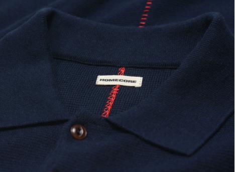 Homecore Italo Knitted Polo Dark Navy