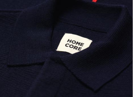 Homecore Nemesis Merino Wool Polo Navy