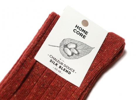 Homecore Wool Silk Socks Elements Rust Red