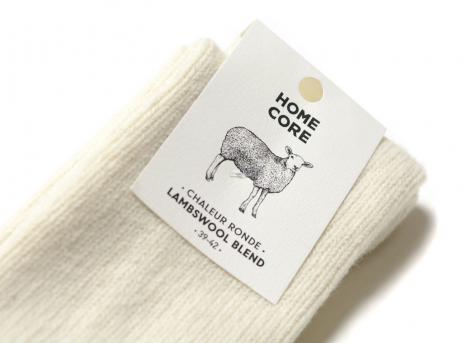 Homecore Wool Socks Primary Cream