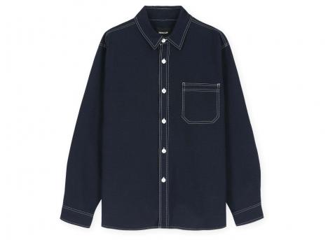 Howlin by Morrison Everyday Seersucker Shirt Navy