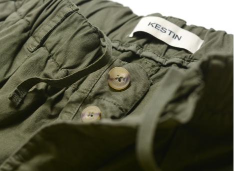 Kestin Clyde Pant Dark Olive Cotton Twill