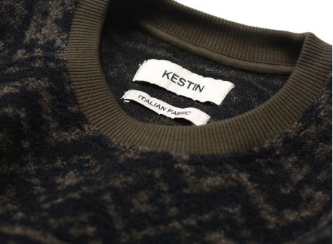 Kestin Junction Knitted Fairisle Sweat Peat / Black