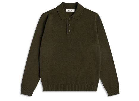 Kestin Mull Wool Blend Polo Dark Olive Fine