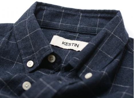 Kestin Raeburn Button Down Shirt Navy Check