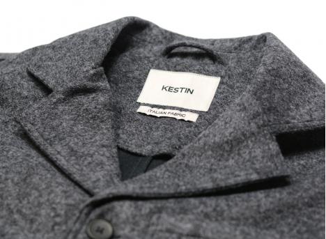 Kestin Stac Bonded Wool Mix Blazer Charcoal