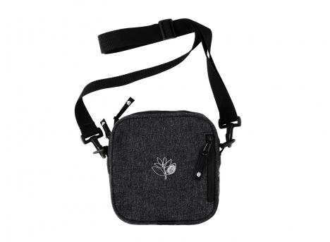 Magenta Square Pouch Bag Black Denim