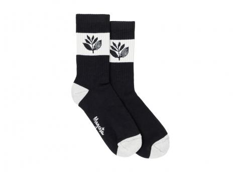 Magenta Stripe Socks Black / White