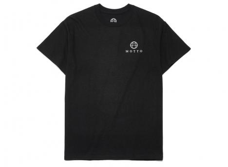 Motto Logo Tee Leopard Black