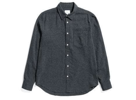 Norse Projects Algot Relaxed Wool Shirt Charcoal Melange