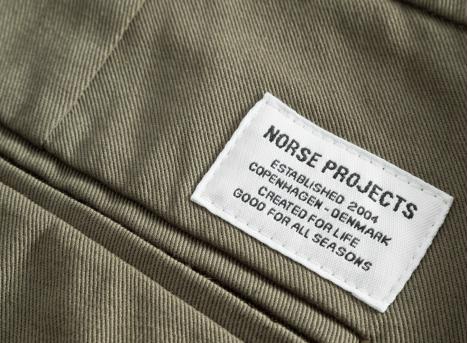 Norse Projects Aros Slim Light Stretch Sediment Green