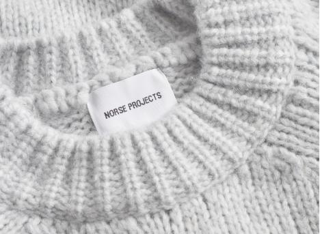 Norse Projects Birger Wool Raglan Light Grey Melange