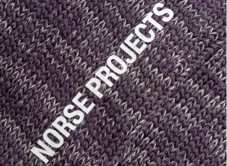 Norse Projects Bykle Heavy Cotton Twist Sock Vintage Violet
