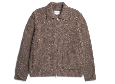 Norse Projects Erik Donegal Diamond Jacket Seal Brown