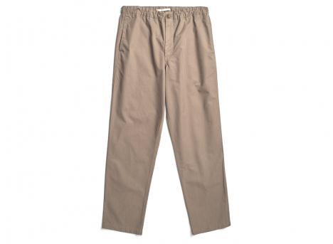 Norse Projects Ezra Regular Mineral Dyed Fine Twill Trousers Walnut