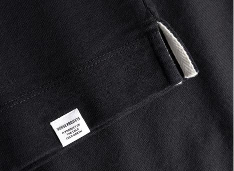 Norse Projects Isefjord Compact Cotton LS Polo Black