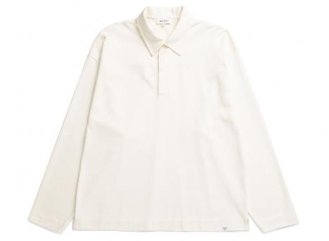 Norse Projects Isefjord Compact Cotton LS Polo Ecru