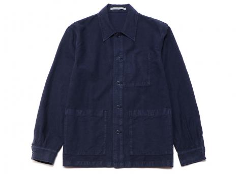 Norse Projects Julian Cotton Linen Overshirt Dark Navy