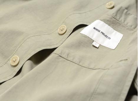Norse Projects Julian Cotton Linen Overshirt Clay