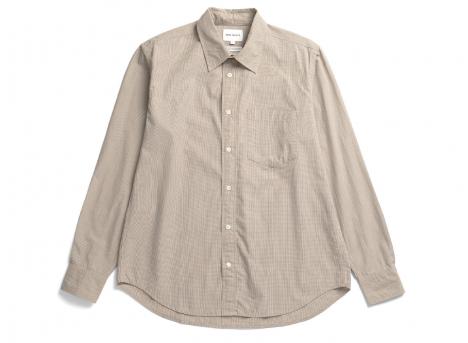 Norse Projects Kongshoved Poplin Micro Check Shirt Oatmeal