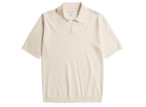 Norse Projects Leif Cotton Linen Polo Kit White