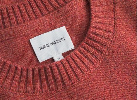 Norse Projects Norse Standard Merino Lambswool Sweater Brick