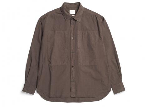 Norse Projects Ole Fatigue Cotton Tencel Shirt Espresso
