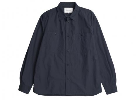 Norse Projects Silas Tech Poplin Shirt 2.0 Dark Navy
