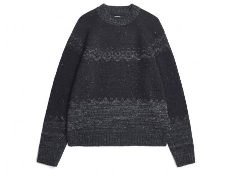 Norse Projects Ulf Fairisle Sweater Dark Grey Melange