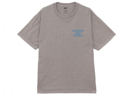 Obey Anarchy Utopia Pigment Tee Silver Grey 167924098