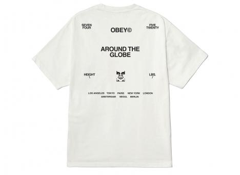 Obey Around The Globe Pigment Tee Vintage White 167924096