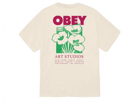 Obey Art Studio Flowers Tshirt Cream 165264234