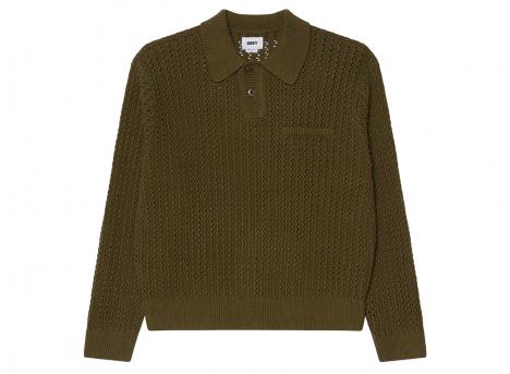 Obey Duane Polo Sweater Tea Leaf 151000112