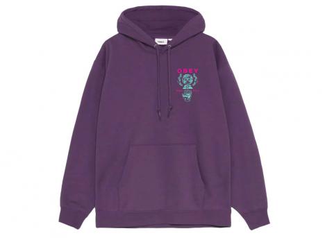 Obey Helping Hand Pullover Plum