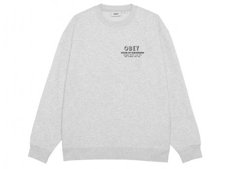 Obey House Of Subversion Crew Heather Grey 112864195