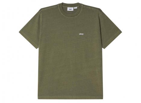 Obey Lowercase Pigment Tee Pigment Deep Lichen Green 131080353