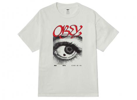 Obey Midnite Crisis Pigment Tee Vintage White 167924256