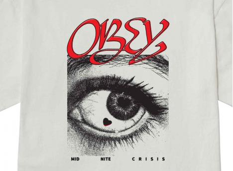 Obey Midnite Crisis Pigment Tee Vintage White 167924256