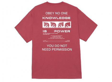 Obey Permission Tshirt Mineral Red 165264087