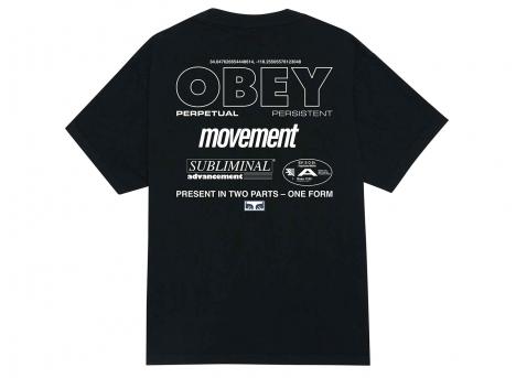Obey Persistent Movement Tee Pigment True Vintage Black 167924207
