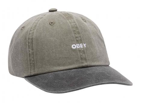Obey Pigment Bold 6 Panel Strapback Pigment Olive Multi 100580418