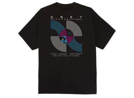 Obey Records And Tapes Tee Black 165264143