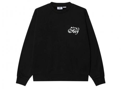 Obey Spellbound Faded Crew Digital Black Faded Wash 112480167