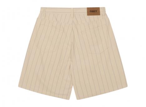 Obey Stripe Baggy Denim Short Pelican Multi 172100094