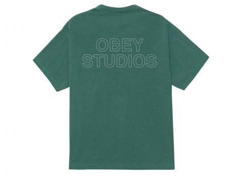 Obey Studios Outline Tee Pigment Rainforest 167924095