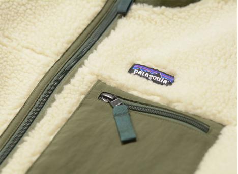 Patagonia Classic Retro X Jacket Natural / Basin Green